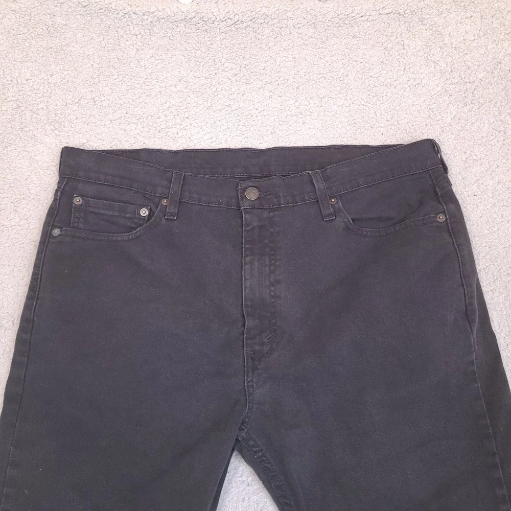 Levis Strauss Jeans Men 38x28.5 Black 510 Slim Straight Dark Wash American Denim